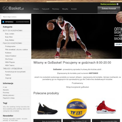 Sklep koszykarski spalding - Wrocław