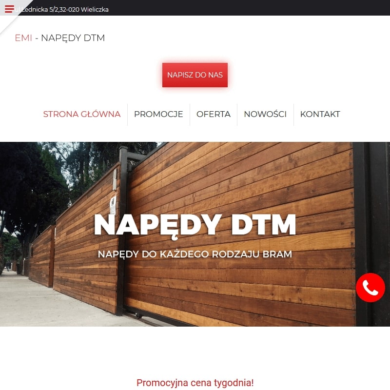 Wieliczka - siłownik do bramy uchylnej