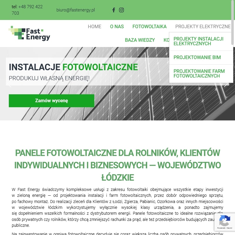 Łódź - projekt wykonawczy instalacji elektrycznej