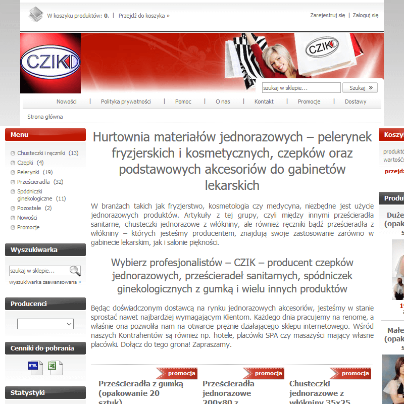 Płock - czepki jednorazowe z włókniny
