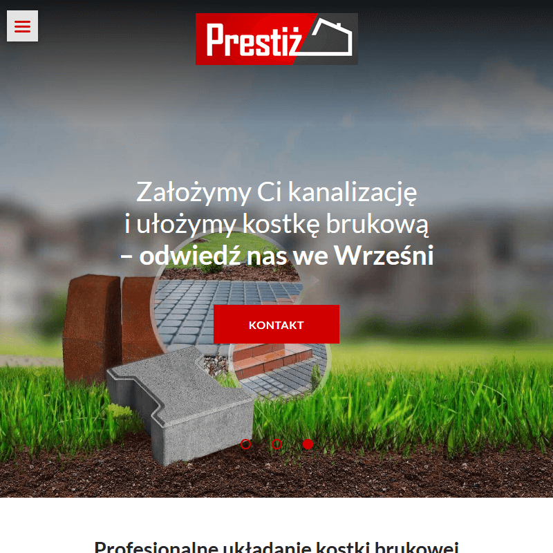 Maszynowe układanie kostki brukowej w Wrześni