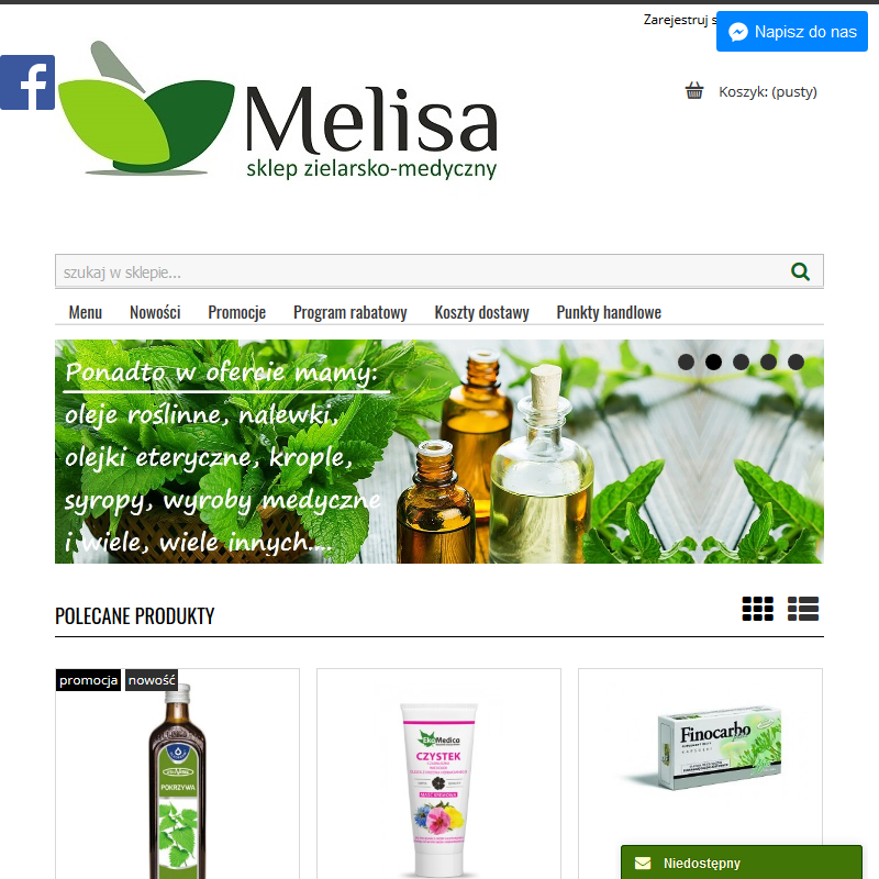 Ostrożeń sklep zielarski w Szczecinie