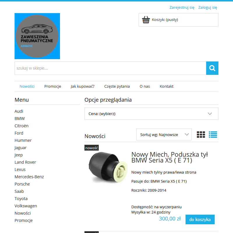 Kompresor zawieszenia bmw